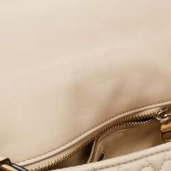 RED Valentino Light Beige Heart Quilted Leather Shoulder Bag