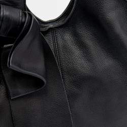 RED Valentino Black Leather Bow Tote 