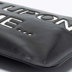 RED Valentino Black Leather Wristlet Clutch