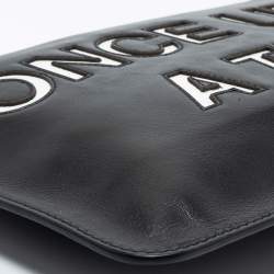 RED Valentino Black Leather Wristlet Clutch