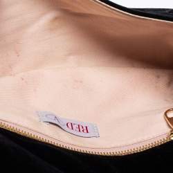 Pre Owned RED Valentino Black Velvet Flap Wristlet Clutch