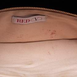 Pre Owned RED Valentino Black Velvet Flap Wristlet Clutch