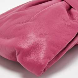 RED Valentino Pink Leather Bow Chain Clutch