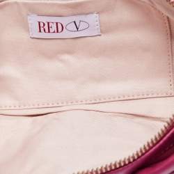 RED Valentino Pink Leather Bow Chain Clutch