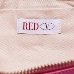 RED Valentino Pink Leather Bow Chain Clutch