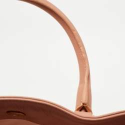 Pre Owned RED Valentino Old Rose/Beige Quilted Raffia and Leather Tote