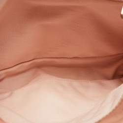 Pre Owned RED Valentino Old Rose/Beige Quilted Raffia and Leather Tote