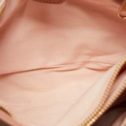 Pre Owned RED Valentino Old Rose/Beige Quilted Raffia and Leather Tote