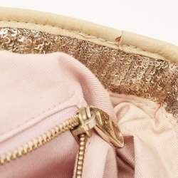 RED Valentino Gold Sequins and Leather Ruffled Tote