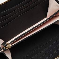 Pre Owned RED Valentino Black Leather Zip Around Wallet