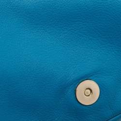 RED Valentino Blue Leather Bow Chain Clutch