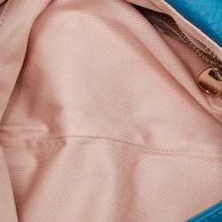 RED Valentino Blue Leather Bow Chain Clutch