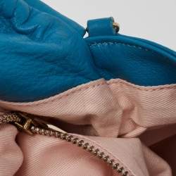 RED Valentino Blue Leather Bow Chain Clutch