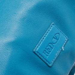 RED Valentino Blue Leather Bow Chain Clutch