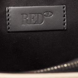 Pre Owned Red Valentino Pink/Black Leather Eyelet Shoulder Bag