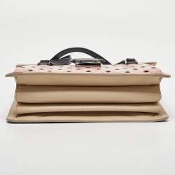 Pre Owned Red Valentino Pink/Black Leather Eyelet Shoulder Bag