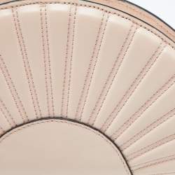 RED Valentino Peach Leather Bow Shell Clutch