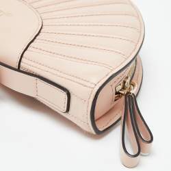 RED Valentino Peach Leather Bow Shell Clutch