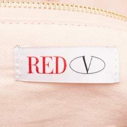 RED Valentino Old Rose Leather Bow Tote