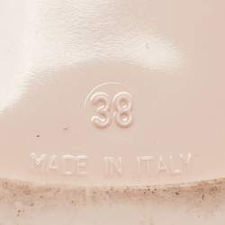 RED Valentino Light Pink Jelly Bow Detail Flat Slide Sandals Size 38