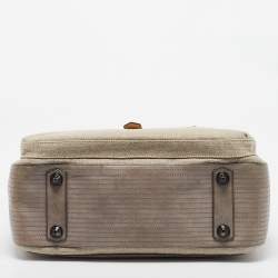 Pre Owned Reed Krakoff Tricolor Canvas and Leather Boxer Tote