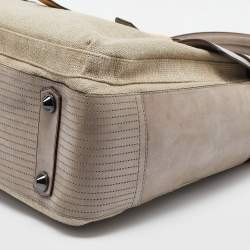 Pre Owned Reed Krakoff Tricolor Canvas and Leather Boxer Tote