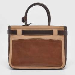 Reed Krakoff Tricolor Leather Gator Boxer II Tote