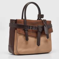 Reed Krakoff Tricolor Leather Gator Boxer II Tote