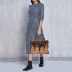 Reed Krakoff Tricolor Leather Gator Boxer II Tote
