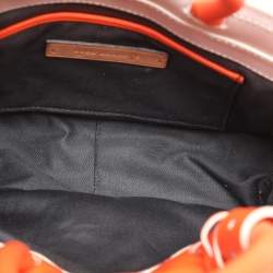 Reed Krakoff Neon Orange Leather Boxer Tote