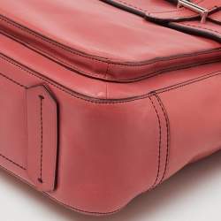 Pre Owned Reed Krakoff Red Leather Medium Boxer Tote