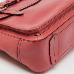 Pre Owned Reed Krakoff Red Leather Medium Boxer Tote