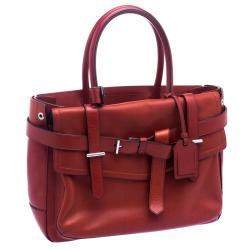 Reed Krakoff Red Leather Medium Boxer Tote
