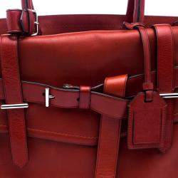 Reed Krakoff Red Leather Medium Boxer Tote