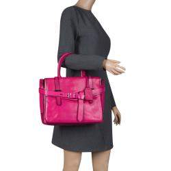 Reed Krakoff Magenta Leather Boxer Tote