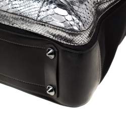 Pre Owned Reed Krakoff Multicolor Exotic Skin, Canvas and Leather Boxer Tote