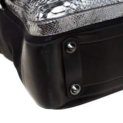 Pre Owned Reed Krakoff Multicolor Exotic Skin, Canvas and Leather Boxer Tote