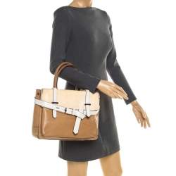 Reed Krakoff Brown/Beige Leather Boxer Tote