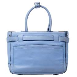 Pre Owned Reed Krakoff Sky Blue Leather Boxer Tote