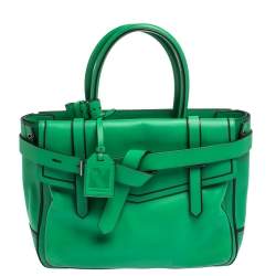 Reed Krakoff Green/Black Leather Boxer Tote