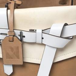 Pre Owned حقيبة يد ريد كراكوف بوكسر جلد كريمي/ بني فاتح