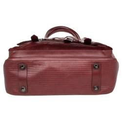 Pre Owned Reed Krakoff Burgundy Calf Hair And Leather Boxer Tote