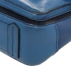 Reed Krakoff Two Tone Blue Leather Micro Boxer Tote