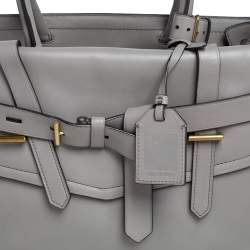 Pre Owned Reed Krakoff Grey Leather Gator Boxer II Tote