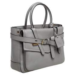 Pre Owned Reed Krakoff Grey Leather Gator Boxer II Tote