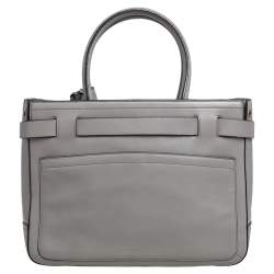 Pre Owned Reed Krakoff Grey Leather Gator Boxer II Tote