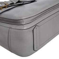 Pre Owned Reed Krakoff Grey Leather Gator Boxer II Tote