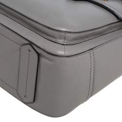 Pre Owned Reed Krakoff Grey Leather Gator Boxer II Tote