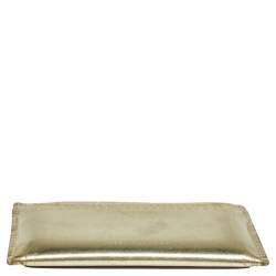 Reed Krakoff Metallic Gold Leather Card Holder