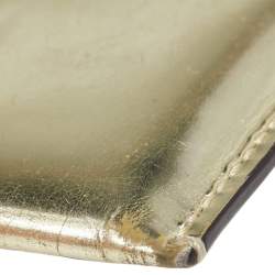 Reed Krakoff Metallic Gold Leather Card Holder